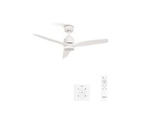 WIND STYLANCE - Ventilateur de plafond silencieux 40 W avec pales en ABS technique Ø 132 cm avec éclairage avec contrôleur mural