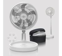 WindBillion H6 Ventilateur silencieux avec batterie 16000 mAh avec autonomie de 37 heures et télécommande, ventilateur télescopique oscillant pliable sans fil avec batterie externe pour camping