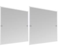 Windhager 04504 Basic Moustiquaire pour fenêtre à cadre tendeur Blanc 100 x 120 cm (Lot de 2)
