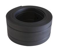 Windhager 06099 Bordure de pelouse en Plastique pour parterres et parterres élastiques 8 m x 12,5 cm, Noir/Gris