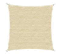 Windhager 10754 Capri Voile d'ombrage carré pour Jardin et terrasse, résistant aux UV et aux intempéries Champagne 5 x 5 m