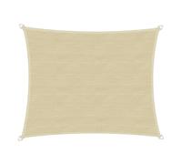 Windhager 10759 Capri Voile d'ombrage rectangulaire 3 x 4 m Protection Solaire pour Jardin et terrasse, résistant aux UV et aux intempéries Champagne