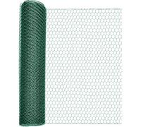 Windhager 79063 Tresse hexagonale gainée de plastique, clôture de base, protection contre les campagnols surélevés, housse de gouttière, Plastique, Vert, Maillage 25 mm, 2,5 x 0,5 x 1 mm