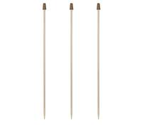 Windhager 89142 Lot de 3 tiges en Bois pour Boules de Jardin avec Embout en liège pour Boules de Rose de 12 à 16 cm 100 cm, Naturel