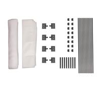 Windhager Arc de tunnel pour plate-bandes surélevées, set complet, 4 x 2 m, tunnel pour plate-bandes précoces, y compris arcs ronds, protection contre les insectes et voile de croissance