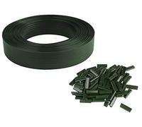 Windhager Bande clôture brise-vue, natte de barre, double fil, 50 m x 4,6 cm, vert