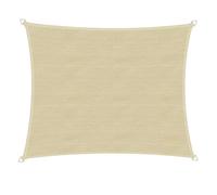 Windhager Capri 10760 Voile d'ombrage rectangulaire pour Jardin et terrasse Résistant aux UV et aux intempéries Champagne 4 x 5 m