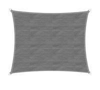 Windhager Capri 10761 Voile d'ombrage rectangulaire 3 x 4 m Protection Solaire pour Jardin et terrasse Résistant aux UV et aux intempéries Gris