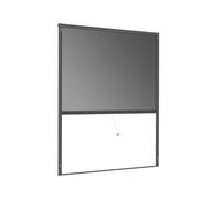 Windhager Cool Protection Solaire pour fenêtre Enroulable à Suspendre, avec Cadre en Aluminium, Protection Contre la Chaleur, Anti-moustiques, kit de Bricolage 100 x 160 cm, Anthracite