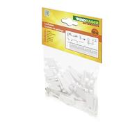 Windhager Crochets de Guidage, Lot de 30 Crochets de Parc pour Pare-Soleil avec Vis en Acier Inoxydable, 10701, Blanc