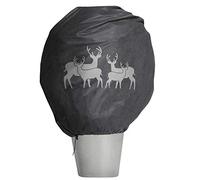 Windhager Housse décorative d’Hiver XL pour Plantes, Motif cerf, Protection Contre Le Froid et Le Gel, Polaire Respirante 1,1 × 1,1 m, Anthracite, décoration Jardin Hiver, 07396