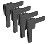 Windhager Kit de connecteurs d'angle de protection pour moustiquaire - Pour fenêtre et porte - En plastique - Anthracite, Charbon