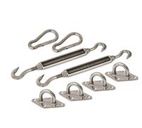Windhager Kit de Fixation, Kit de Montage, Accessoires pour Protection Solaire, Kit de Fixation de Voile, Robuste, résistant aux intempéries, 10786