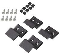 Windhager Kit d'équerres de suspension pour moustiquaires, kit de montage pour moustiquaires à cadre tendu, équerre de montage, équerre de cadre, 4 pièces, anthracite