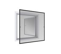 Windhager Moustiquaire Cadre fixe pour Fenetres Expert, Pare-Moustiquaires cadres en Aluminium pour fenêtres, 140 x 150 cm, Anthracite, 03998