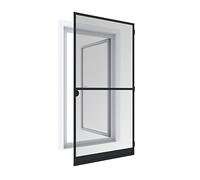 Windhager Moustiquaire de porte anthracite 120 x 240 cm pour protection anti-insectes, maille fine, installation facile pour portes-fenêtres et balcons, usage intensif, 03905