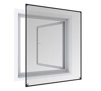 Windhager moustiquaire fenêtre magnétique 100x120 cm, moustiquaire aimantée sans perçage, protection anti moustiques et insectes pour fenêtre, installation facile, anthracite, 03389