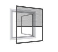 Windhager Moustiquaire fenetre plissée Ultra Plate Premium Gris Anthracite 100x120 cm
