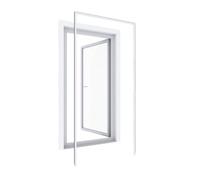 Windhager Moustiquaire Huisserie pour Porte Battante, Cadre de protection contre les insectes sans perçage pour fenêtres et portes, 125 x 245 cm, blanc
