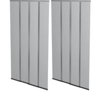 Windhager Moustiquaire porte balcon 100 x 220 cm, rideau lamelles anti insecte, pour porte terrasse, passage facile, pose sans perçage, anthracite, 04345 (Lot de 2)