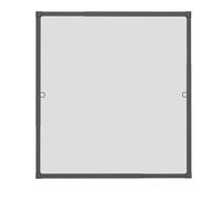 Windhager Moustiquaire pour fenêtre télescopique - 130 x 140 cm - avec Cadre de Serrage - sans perçage - Cadre Stable en Aluminium - Anthracite