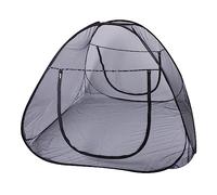 Windhager Pop Up 03274 Grande moustiquaire pour lit Double, Filet de Camping, Anti-Insectes, Anti-moustiques, pour lit, 140 x 200 cm, Anthracite