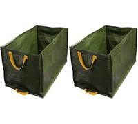 Windhager Sac de Jardin BIGLOAD, Sac Poubelle pour Le Jardin, Sac à Feuilles, Tragetasche, Vert, Volume 225L, 90 x 50 x 50 cm, 07088 (Lot de 2)