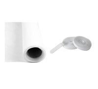 Windhager Tulle Moustiquaire Fibre de Verre, Toile haut de gamme en ibre de verre, Protection eficace contre les insectes, 100 x 250 cm, blanc & Bande de Fixation, Bande haut de gamme, 2 x 2,5 m