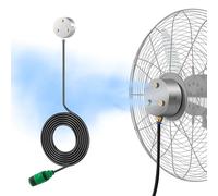 Windigaga Brumisateurs de ventilateur pour refroidissement extérieur, kit de brumisation magnétique, design à triple buse, ligne de brumisation de 5 m, kit de brumisation pour patio frais, jardin