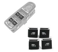 Window Master Switch Electric Car Button Cap Cover | for cayenne 2010-2016, for macan 2014-2018, Driver Master Side(4Pcs Driver side)