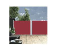 vidaXL Marquise latérale extensible rouge 140 x 1000 cm