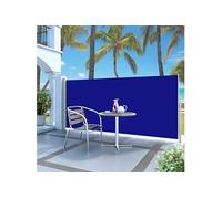 vidaXL Marquise latérale extensible 140 x 300 cm Bleu