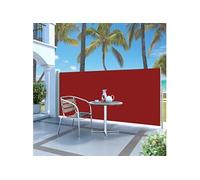 Windscherm uittrekbaar 140x300 cm rood45356