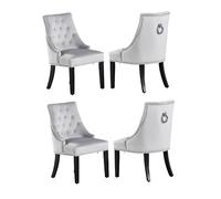 Windsor Chaise Capitonnée - Velours gris