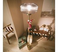 Lampadaire Métal et Verre Windsor Doré