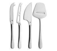Windsor lot de 4 couteaux à fromage - acier inoxydable 18/0, fini miroir, boîte cadeaux, étiquette d’accrochage, Argenté.