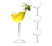 Wine Glasses 4 Pieces Bird Funny Bar Decor bird-shaped