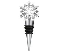 Wine Saver - Christmas Snowflake Bottle Stopper | Reusable Metal Wine Sealer, Decorative Beverage Preservation Plug For Champagne Beer Liquor Home Bar Holiday Party
