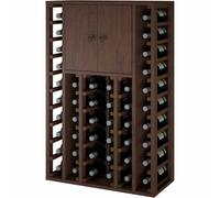 Winerex EFREN - 44 bouteilles + armoire dans la partie supérieure - Pin teinté noir