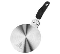 WinGluge Adaptateur Induction, Disque Relais Induction Argenté 13cm | Plaque de Diffusion de Chaleur avec Poignée Isolante, Diffuseur à Induction pour Cafetières et Ustensiles de Cuisine