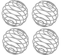 Wingsflying Lot de 4 Fouets en Fil Métallique pour Mélangeurs de Protéines - Argenté - Acier Inoxydable - 50 x 45 mm