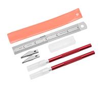 WINH Exacto Knife Set, Couteau Artisanal Multifonctionnel Contrôle de précision pour Le remontage Manuel de l'artisanat (Rouge)