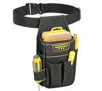 Winhunt Porte-Outils Avec Anneau Marteau, Sangle en Nylon Résistant à la Déchirure, 15 Poches, 12.5x6x23.5cm, Pour Artisan Électricien, Jardinier, Fleuriste