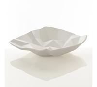 Wink Design, Centrotable/Vide-Poches LIGIO Round BIG - Centre de Table/videur de Poche en céramique - Couleur Blanche Finition Mate - 45 x 45 x 13 cm