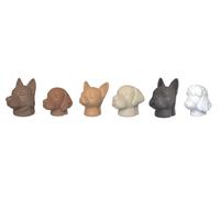 Winkee Doggy Lot de 6 marqueurs de verre en silicone réutilisables pour verres et boissons - Accessoires de fête et idée cadeau