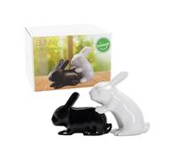 Winkee Ensemble Salière et Poivrière Originales en Céramique - Design Animal - Accessoires de Cuisine et Décoration de Table - Idée Cadeau (Lapin)