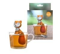 Winkee Infuseur à Thé Animal Mignon en Silicone - Boule à Thé Réutilisable pour Thé en Vrac, Rooibos, Noir et Vert - Idéal pour Tasses, Théières et Mugs (Renard)