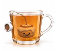 Winkee Infuseur à thé en forme d'escargot à la cannelle en silicone | Boule à thé amusante en forme d'animal pour tasses et thé en vrac, infuseur à thé réutilisable et idée cadeau originale
