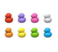 Winkee Lot de 8 marqueurs pour verres à vin en silicone en forme de canards couinants