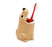 Winkee Porte-Brosse à Dents Chien Enfant, Pot Rangement Salle de Bain | En silicone, avec drainage, sans perçage nécessaire, pour brosses à dents électriques et classiques, pratique pour enfants